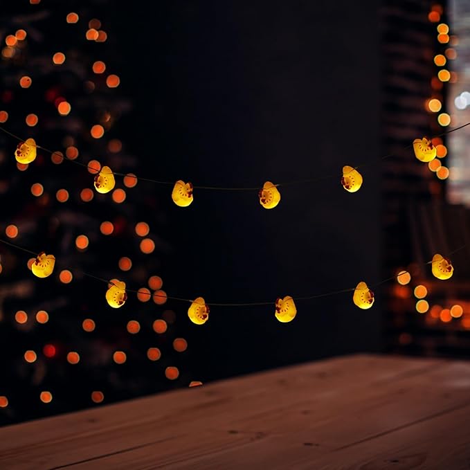 Uonlytech Thanksgiving String Lights Chicken Lamp String LED Fall Lights for Autumn Harvest Halloween Party Decor