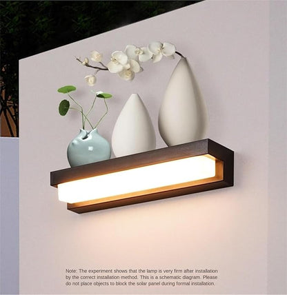 QUQUQ Solar Pathway Lights No Wire Solar Wall Lights Outdoor for Porch Garden, Patio Decor Yard Patio Decor