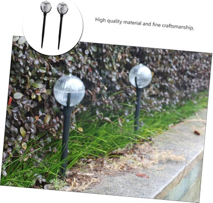 Toyvian 2pcs Solar Lawn Lights Solar Garden Path Lights with Colorful LED Powered Outdoor Landscape Lighting for Yard Patio and Courtyard Decor