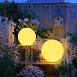 12-in Solar Garden Globe Light Outdoor, Solar Glowing Ball Light w/Remote, 16 RGB Color Changing Waterproof Large | Lumora