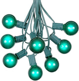 100 Foot G40 Outdoor Patio String Lights with 125 Green Globe Bulbs – Indoor Outdoor String Lights – Market Bistro | Lumora