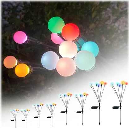 Firefly Solar Pathway Lights, LED Solar Starburst Swaying Light, Solar Garden Lights Waterproof IP65, Patio Landscape Lawn Decor Lighting Stakes(8pcs)