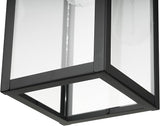 Globe Electric 44773 1-Light Outdoor Pendant, Matte Black, Clear Glass Shade, E26 Base Socket, Kitchen Island | Lumora