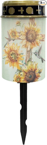 Cross Sunflower Solar Lights Outdoor Garden Lights Solar Memorial Lights for Graves Waterproof Led Pathway | Lumora