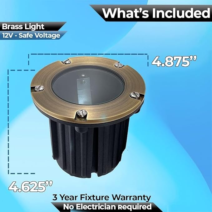 LED Low Voltage Landscape Lighting Well Lights 173 - Solid Brass In Ground Lights - Outdoor Security Flood Light | Lumora