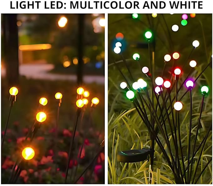LED Solar Garden Lamp: Magical and Long-Lasting Outdoor Colors (6, White Ligth)