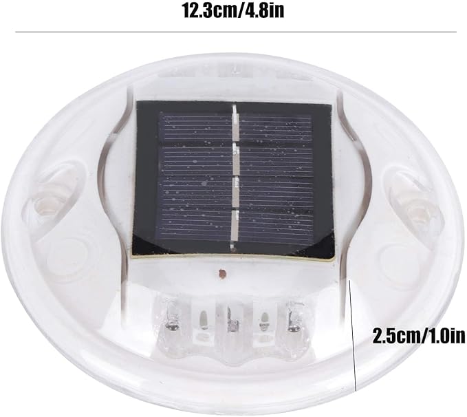 JEOZBM Solar Driveway Lights, Outdoor LED Solar Pathway Lights, Round Solar Deck Lights Step Markers Light for | Lumora