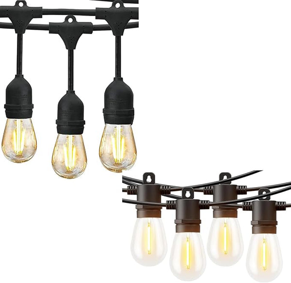 Svater Outdoor String Lights 300 FT, Patio Lights for Outside with Plastic LED Bulbs, Waterproof IP65 Commercial | Lumora