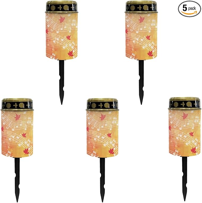 Autumn Leaves Solar Stake Lights Outdoor Garden Decoration for Party/Birthday,Outdoor Solar Pathway Lights Solar Lantern Landscape Lighting Garden Lights,Wall Light Auto On/Off