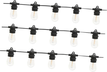 Angoily 15M Outdoor LED String Lights with Shatterproof Bulbs Fairy Lights for Garden Camping and Party Decoration US Plug Cozy Atmosphere Lighting