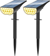 Solar SpotLights Outdoor Waterproof, Solar Lights Outdoor IP65 Waterproof, 3 Brightness Modes Dusk to Dawn Solar | Lumora