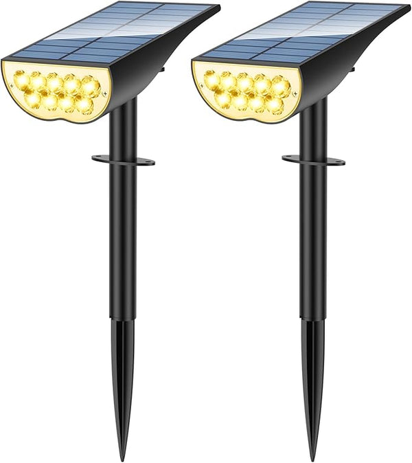 Solar SpotLights Outdoor Waterproof, Solar Lights Outdoor IP65 Waterproof, 3 Brightness Modes Dusk to Dawn Solar | Lumora