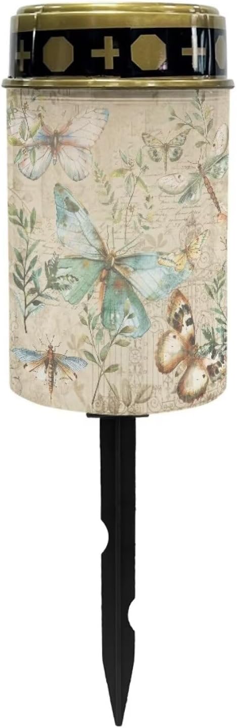 Butterfly Cemetery Solar Lights Dragonfly Cemetery Solar Light for Grandma Eternal Lights for Cemetery Solar Powered Solar Outdoor Lights Waterproof LED Lights