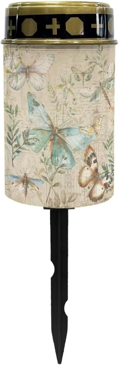 Butterfly Cemetery Solar Lights Dragonfly Cemetery Solar Light for Grandma Eternal Lights for Cemetery Solar Powered Solar Outdoor Lights Waterproof LED Lights