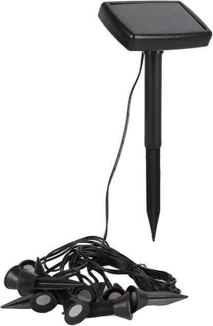 Solar Pathway Lights 10 LED Garden Stake Lights Waterproof ABS Plastic with 500mAh Battery - Automatic On/Off, Durable Outdoor Solar Lighting for Lawn Patio Driveway Yard (White Light)