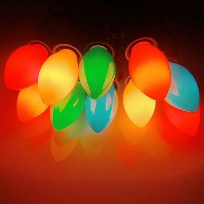 Christmas Lights Outdoor 25Ft C7 Incandescent Christmas Lights with 27 Multicolor Ceramic Glass Bulb(2 Spare), Connectable Vintage Xmas String Light for Outside Patio Porch Party Wedding Garden Decor