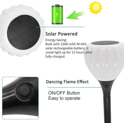 Solar Pathway Lights Outdoor Waterproof Halloween,2 Packs,Solar Powered Garden Decorations,LED Landscape Path Lights for Patio, Lawn,Yard,Walkway