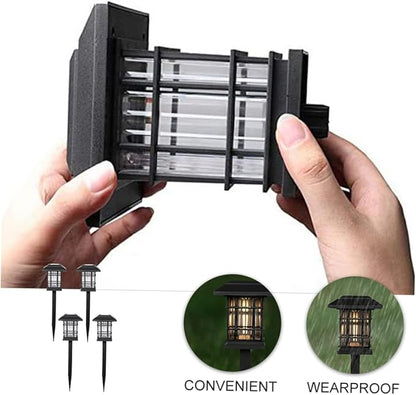 1set Outdoor Landscape Lights Solar Led Lights Pathway Lighting Solar-Powered Long-Life Energy-Saving