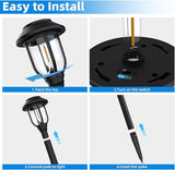 12 Pack Solar Pathway Lights + 2 Pack Solar Lamp Post Lights Outdoor - 14 Piece Bundle for Walkway, Driveway | Lumora