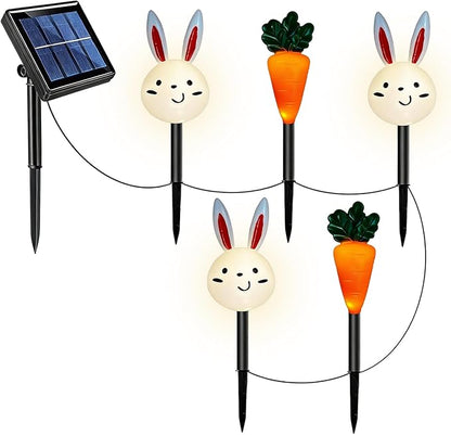 Easter Solar Lights,Decorative Easter Bunny Carrot Pathway Waterproof Lighting | Yard Solar Lights - for Garden Yard Patio Porch Lawn Walkway Courtyard Landscaping