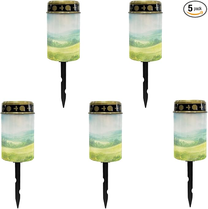 Lawn Solar Lights Outdoor Waterproof Pathway Lights Lantern Landscape Decoratives Lighting for Yard Patio Driveway Solar Walkway Lights Solar Garden Stake Lights