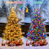 JMEXSUSS 200 LED Color Changing Christmas Lights, Warm White & Multicolor