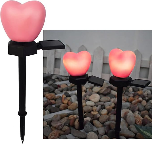 1PC Valentines Day Outdoor Decorations Lights -Solar Heart Garden Stakes Lights Outside, Atmosphere Light Ground | Lumora