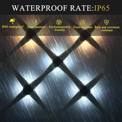 Solar Ground Lights Outdoor, IP65 Waterproof Landscape Lighting for Garden Patio Pathway Lawn Deck Cool White-Warm Light-RGB (Warm Light -4Pack)