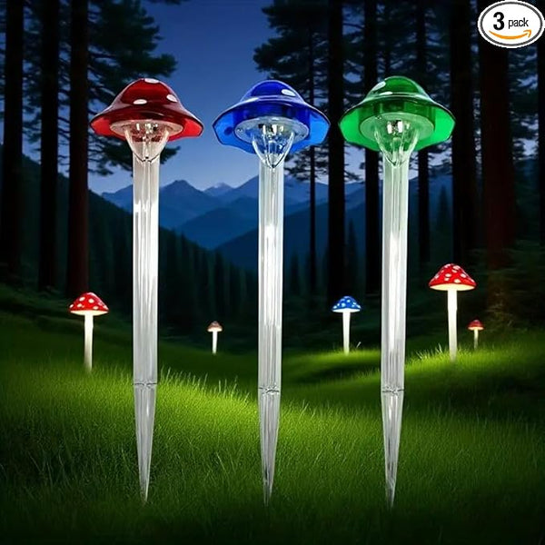 Solar Mushroom Ambience Lamp IP55 Rating, Plug-in Free Automatic Lighting, Easy Installation, Gently Illuminates | Lumora