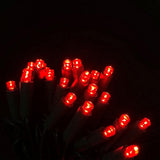 UL Listed 50 Count 5mm Red Led Lights,Outdoor Led String Lights For Garden Tree Decorations,17 Feet Green Wire (Red | Lumora