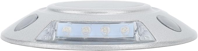 Driveway Dock Light, 800m Visible Distance Silver Solar Dock Light, Pathway Working Time Up to - Outdoor Deck Light | Lumora