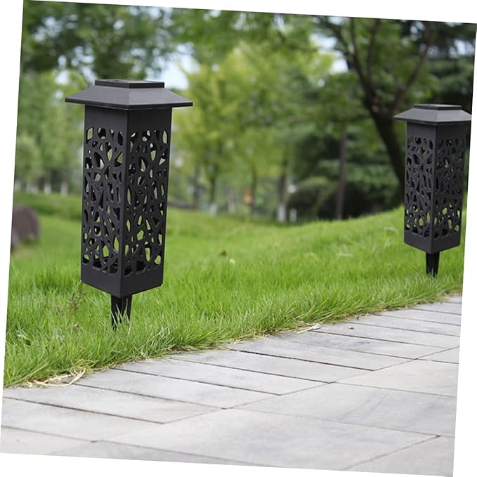 6pcs Solar Lawn Lights Decorative Garden Lamps White Light for Pathways Patios and Outdoor Events Easy to Install Weather Conditions