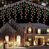 Toodour Red & Green Christmas Icicle Lights, 29.5ft 360 LED Icicle Lights, 8 Modes, 60 Drops, Window Curtain Led Christmas Light, Icicle Twinkle Light for Eaves, Party, Wedding, Xmas Decorations