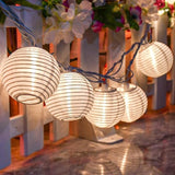White Lantern String Lights Plug in, 8.5Ft Hanging Indoor Decorative String Lights with 10 Cute White Nylon | Lumora