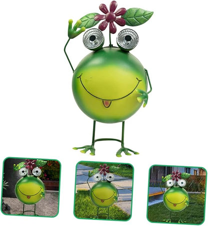 Solar Frog Garden Light Waterproof Outdoor Patio Decoration Iron Art Landscape Lighting for Lawn and Backyard LED Solar Pathway Light Design