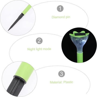 DOITOOL 6pcs Solar Flower Lights Led Garden Stakes for Outdoor Decoration Solar Pathway Lights for Lawn and Patio Easy Installation Design