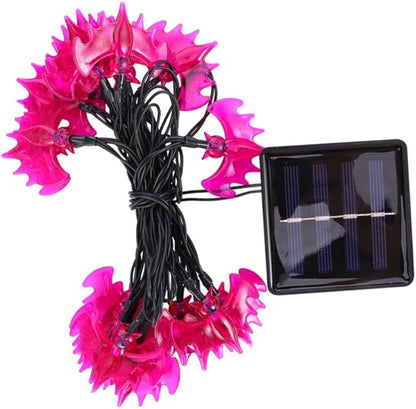 STOBAZA 2pcs Purple Solar Decorative Light Strings Outdoor Lamp Decor for Parties Warm Light Lightweight for Halloween and Festive Gatherings