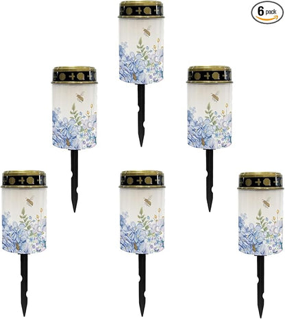 Purple Lavender Solar Lights Outdoor Waterproof Solar Pathway Lights LED Solar Lantern Landscape Lighting for Yard Patio Solar Stake Lights Wall Light Auto On/Off