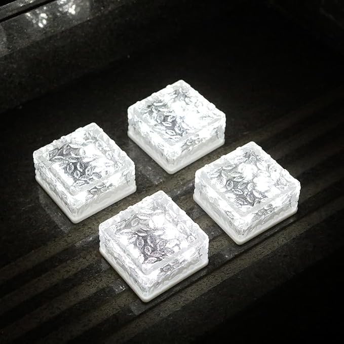 Wokyo Solar Brick Lights Outdoor Waterproof LED Rock Lights Patio Brick Lights 4 Packs for Patio, Yard, Walkway | Lumora