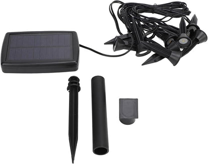 Fydun Deco Solar Pathway Lights for Yard - Garden Stake Lighting with 10 Bulbs, Automatic Night Activation - Ideal for Patio, Pathway, Driveway & Landse (White Light)
