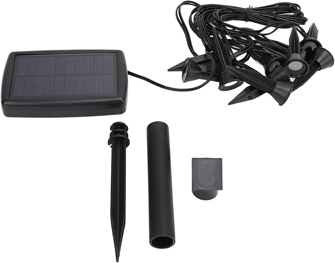 Solar Pathway Lights, Outdoor Solar Garden Stake Lights, Landscape Decorative Solar Lights for Garden Lawn Patio Yard Deck Driveway, 10 in 1 Design with 500mAh Rechargea (Warm Light)