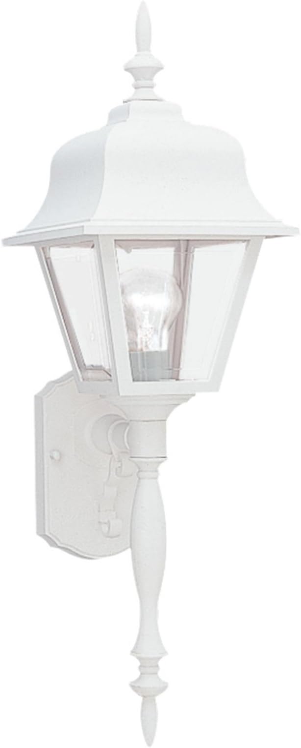 Generation Lighting 8765-12 One-Light Outdoor Wall Lantern with Clear Beveled Acrylic Panels, Black Finish | Lumora