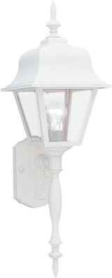 Generation Lighting 8765-12 One-Light Outdoor Wall Lantern with Clear Beveled Acrylic Panels, Black Finish | Lumora