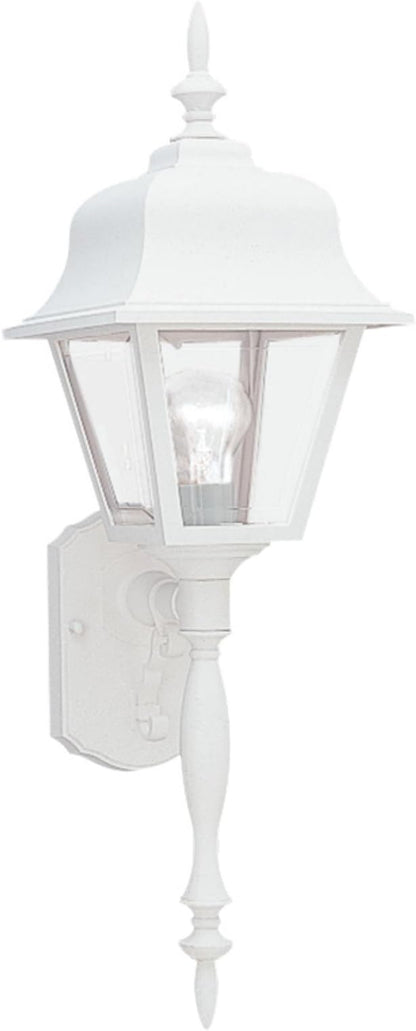 Generation Lighting 8765-12 One-Light Outdoor Wall Lantern with Clear Beveled Acrylic Panels, Black Finish