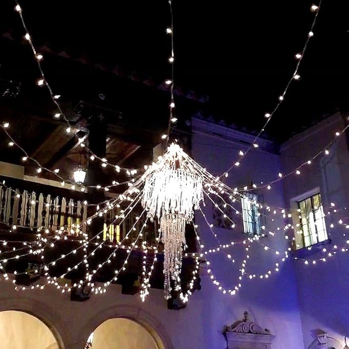 Novelty Lights Vintage Style T5 Warm White LED Christmas Lights, 11.5 Feet White Wire String of 35 Mini Bulbs, UL Listed Indoor/Outdoor Tree Lighting
