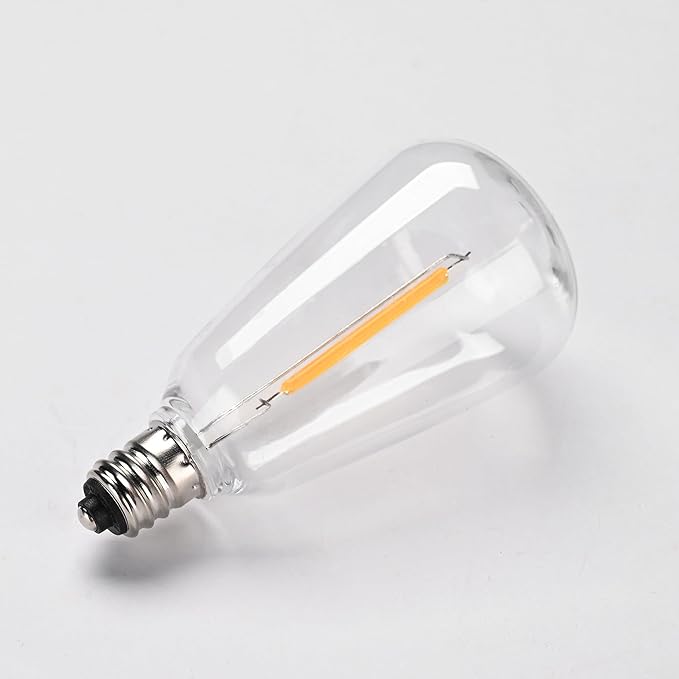 DELight 200Ft LED Outdoor String Lights Waterproof Dimmable 100 Shatterproof ST38 Vintage Edison Bulbs 2700K Hanging Outside for Patio Backyard Cafe Garden Bistro Porch Gazebo Event Party