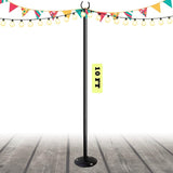 10ft String Light Poles for Outdoors, Outside Light Poles for Hard Ground Surface, Backyard, Patio, Outdoor | Lumora