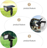 Solar Lawn Lamp LED Path Light Outdoor Waterproof Landscape Lighting for Garden Yard Solar Panel for Pathway and | Lumora