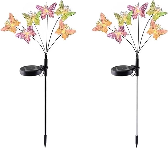 Waterproof Solar Pathway Lights, Solar Flowers Decorative Lights for Garden Patio Porch Flower Bed Decorations, Housewarming Gifts