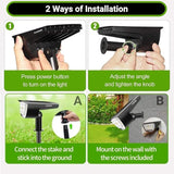 Claoner 32 LED Solar Landscape Spotlights, 3 Modes Waterproof Solar Landscaping Spotlights Outdoor Solar Powered | Lumora